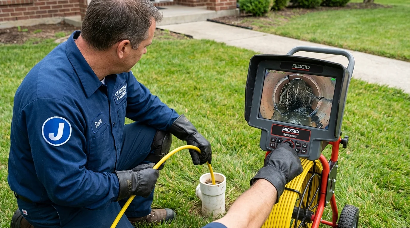 Sewer camera inspection being performed by Johns Plumbing LLC in Post